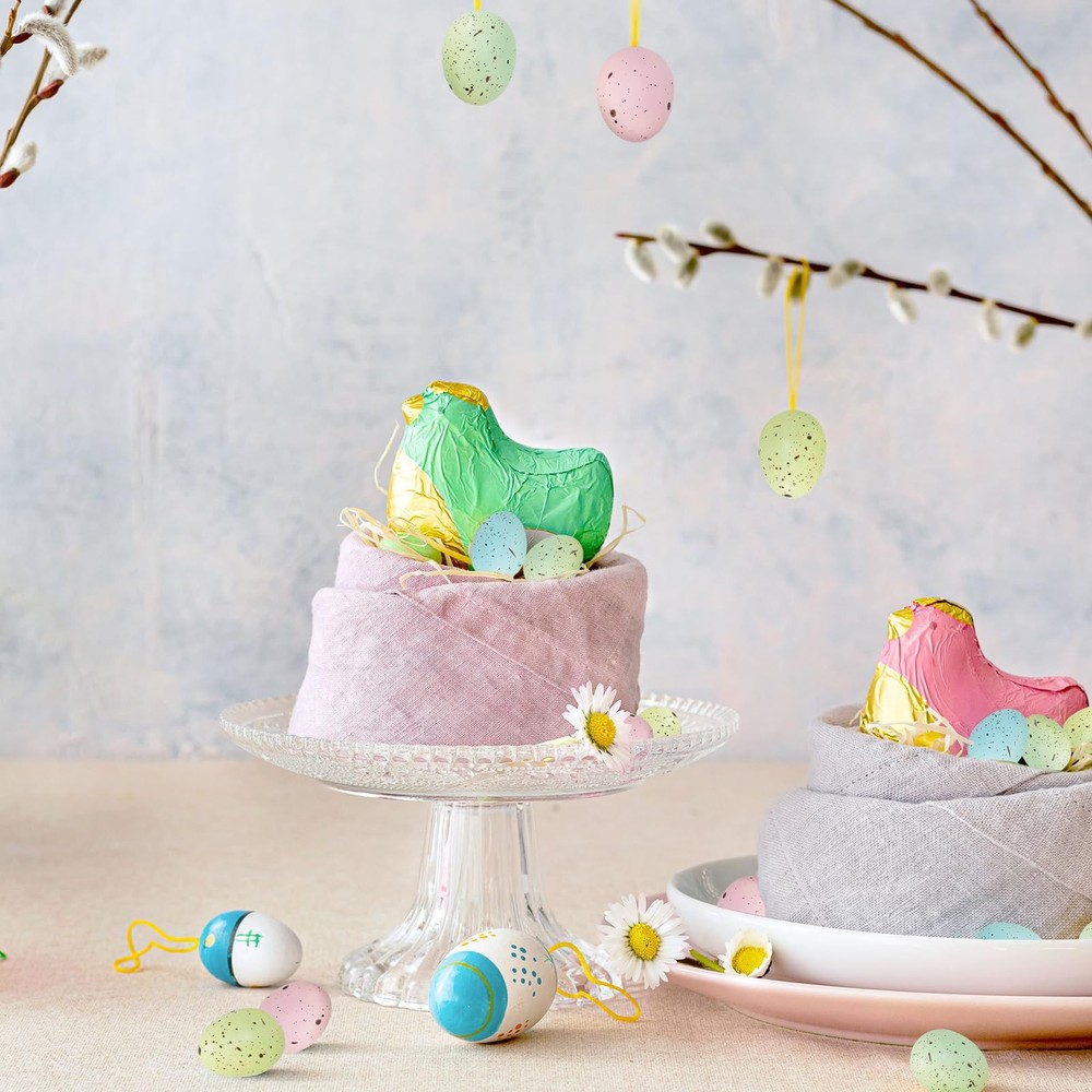 140 Pcs 5 Colors Mini Artificial Easter Eggs Decorative Speckled Eggs Pastel ...