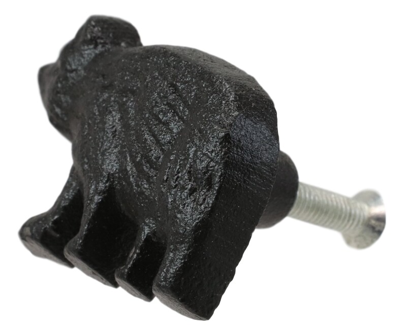 Cast Iron Rustic Western Black Bear Drawer Cabinet Door Knobs Hardware 12 Pack