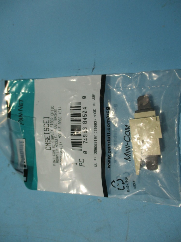 NEW PANDUIT CMSEISCEI MINI-COM SIMPLEX FIBER OPTIC ADAPTER MODULE