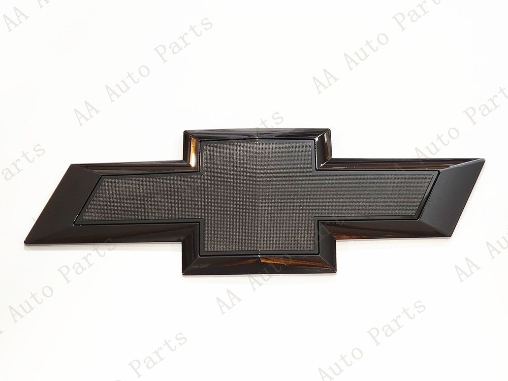 Front Rear Gloss Black Bowtie Emblem 2022-2023 Refreshed Chevy Silverado 1500