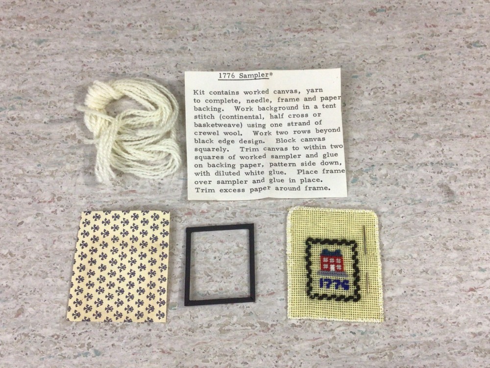 Dollhouse 1776 needlepoint sampler kit