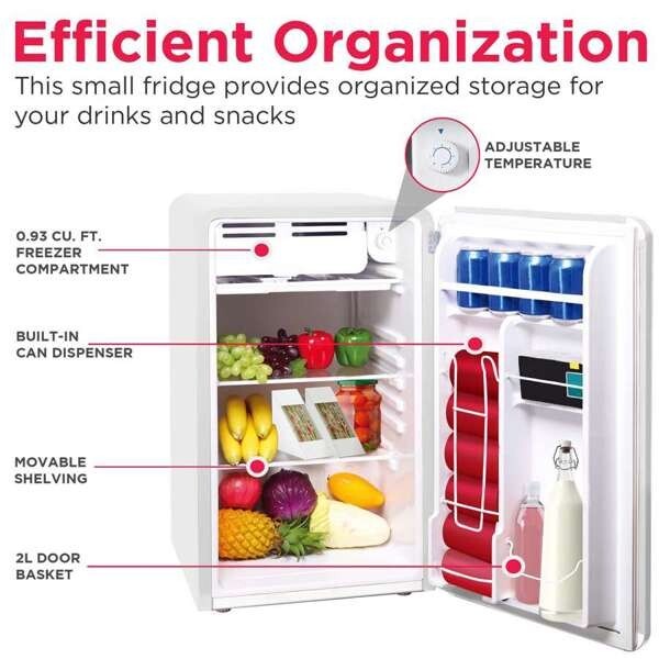 Frigidaire, 3.2 Cu. Ft. Retro Compact Refrigerator, White