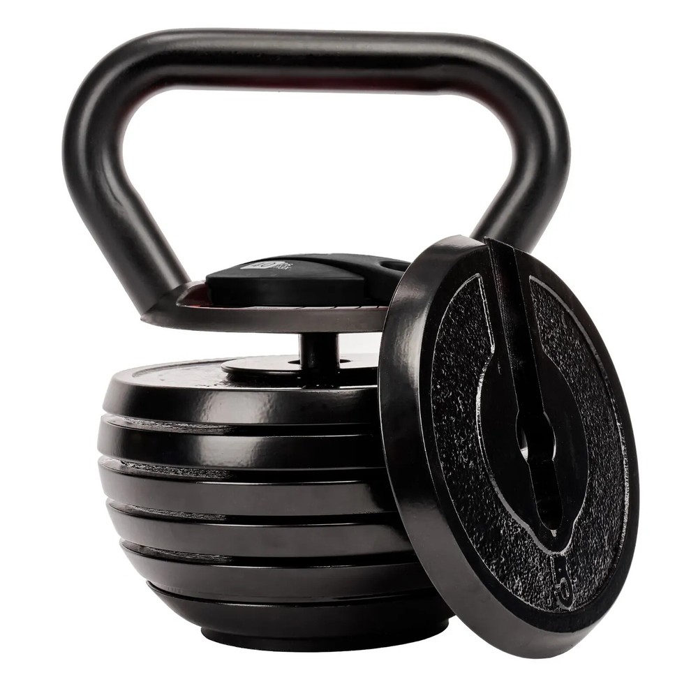 Critical Supplie 40-lb Adjustable Kettlebell - Black