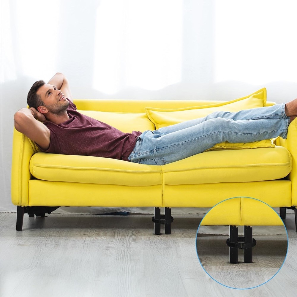 Secure Your Sofa with 10PCS Easy-to-Use Connector Straps - No Tools Needed