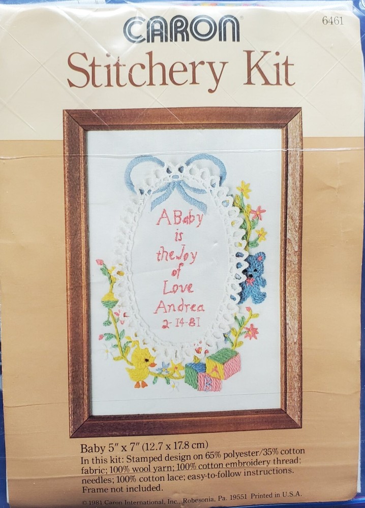 Baby Cross Stitch Pattern Kit By Caron