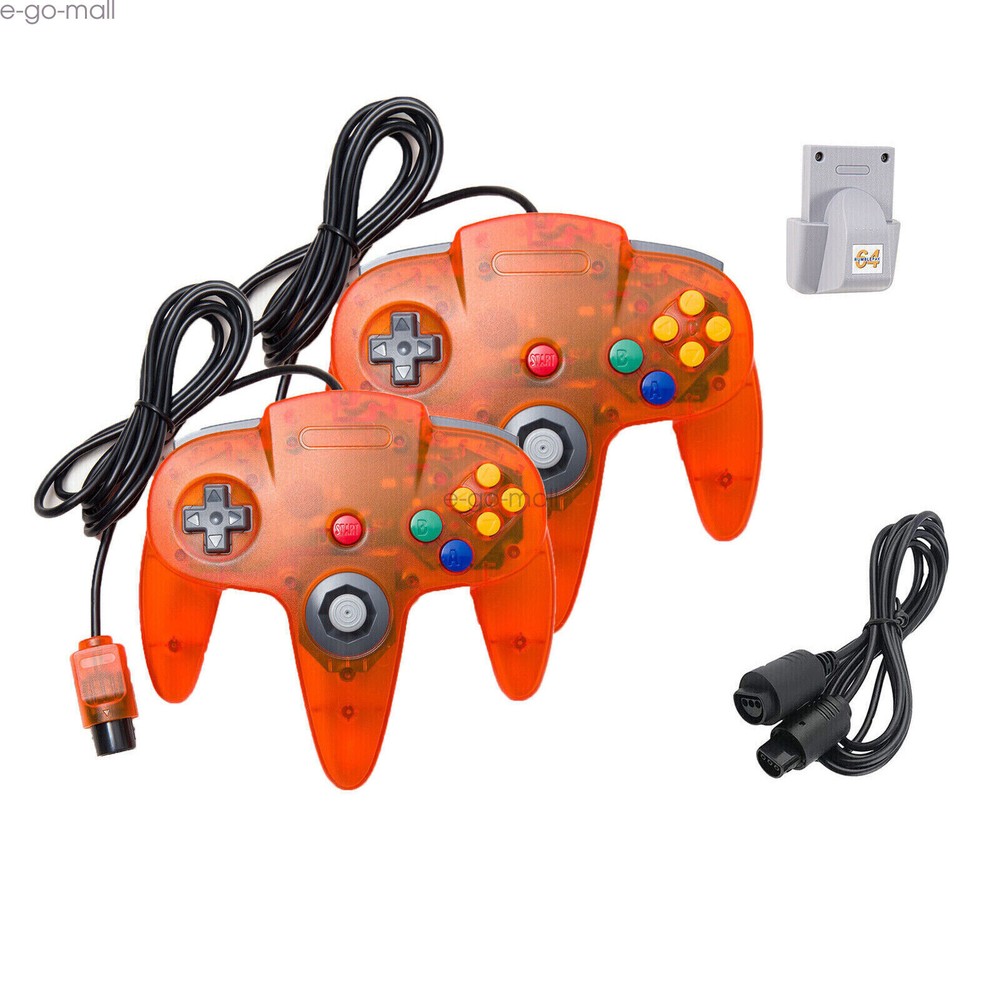 Wired N64 Controller Joystick Replacement For Nintendo 64 Console Clear Orange