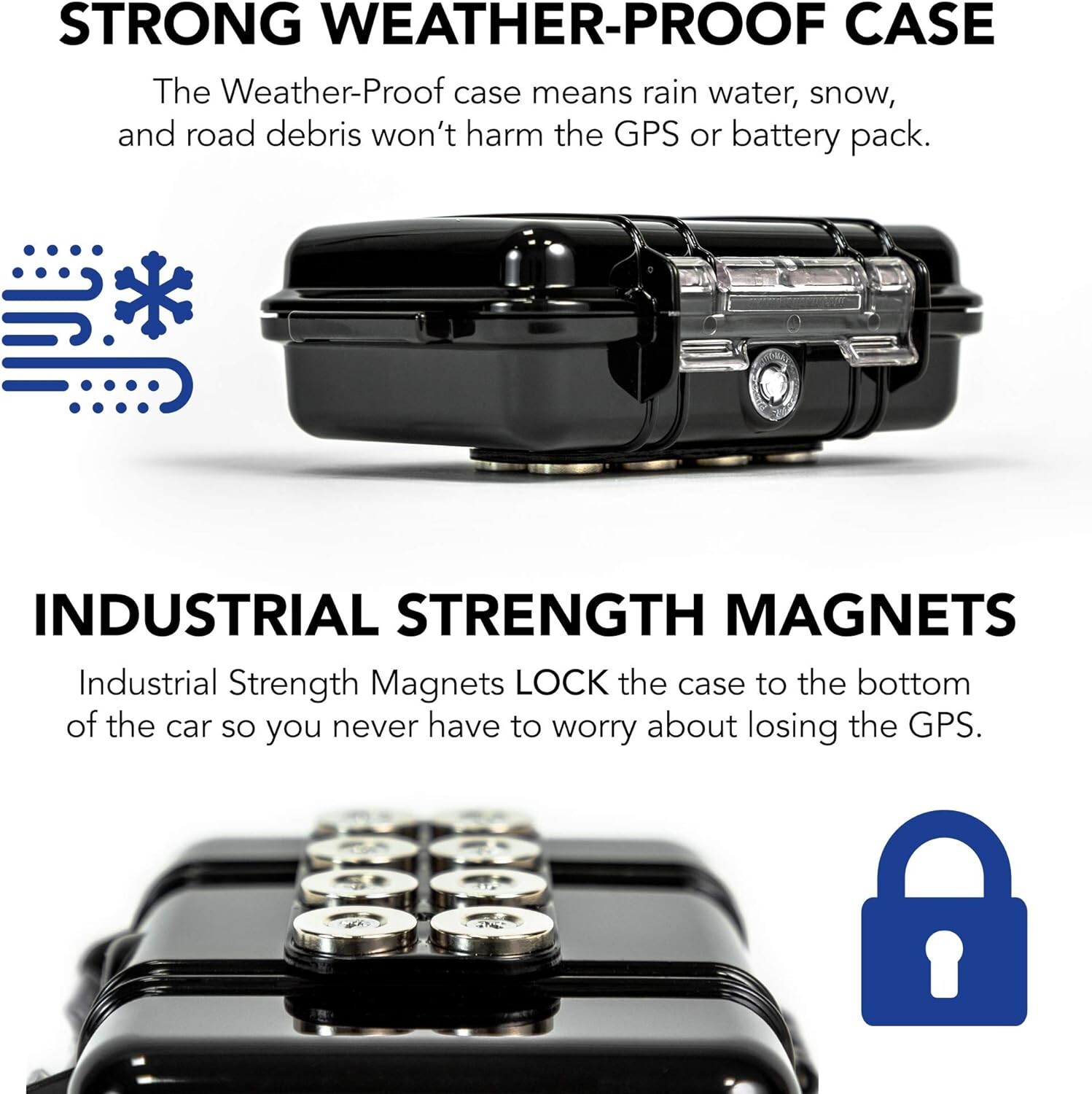 140-Day GPS Tracking Device for Vehicles with Magnetic Case & Extended Battery