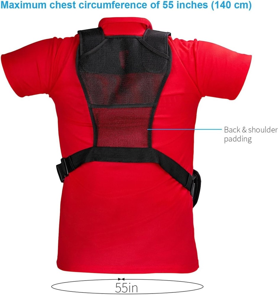 Fomito Multi Camera Strap Carrying Chest Harness System Vest with Side Holster