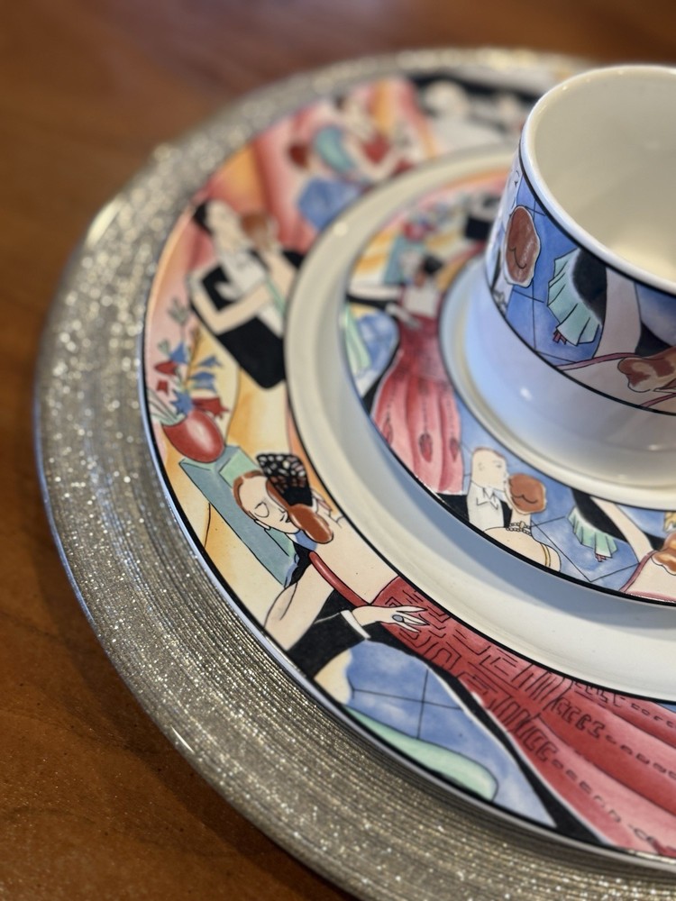 Sakura Tango 1993 Sue Zipkin Dinnerware Set 17 pc Super Nice !!!
