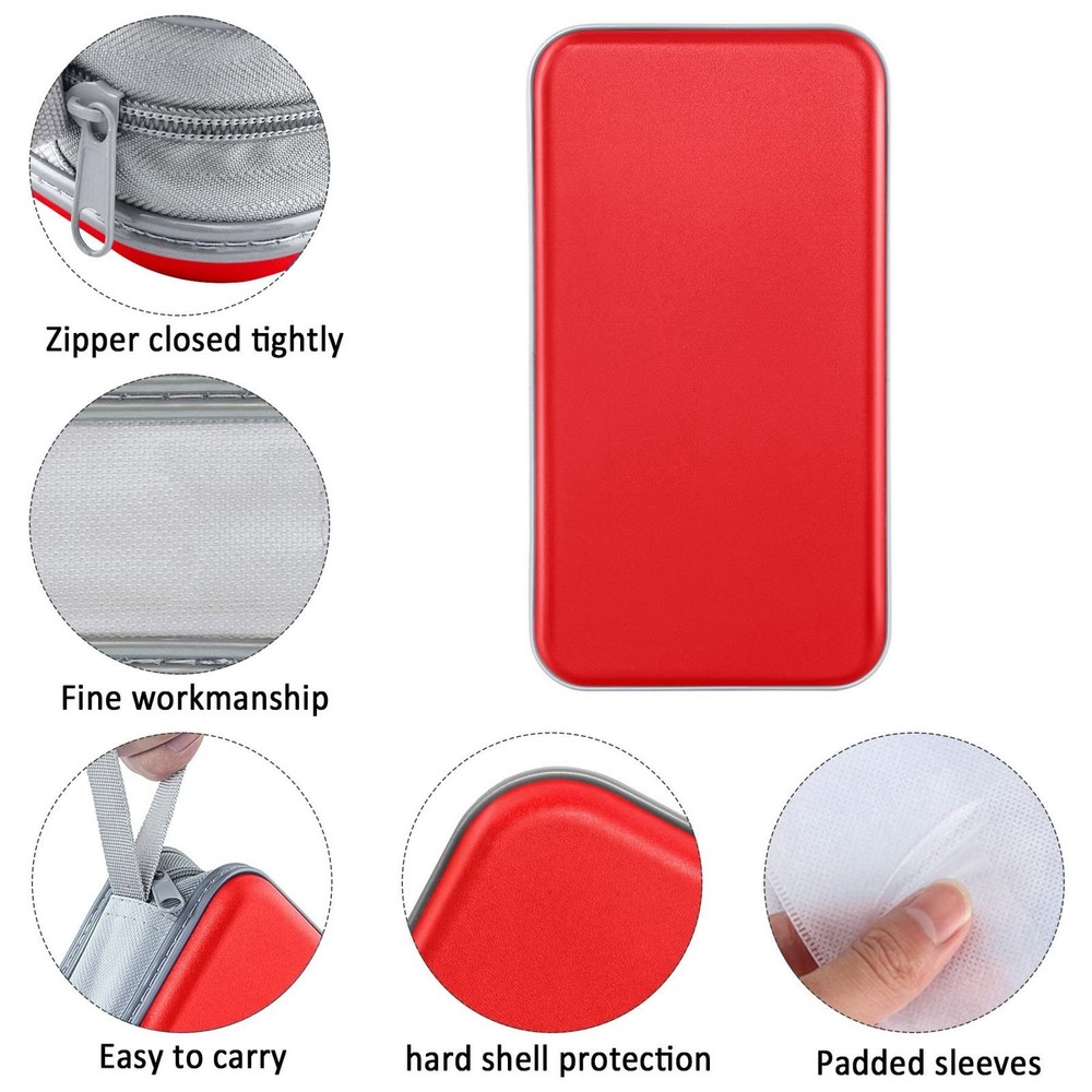 Siveit CD Case Holder, 80 Capacity CD/DVD Holders 80 Capacity, Red