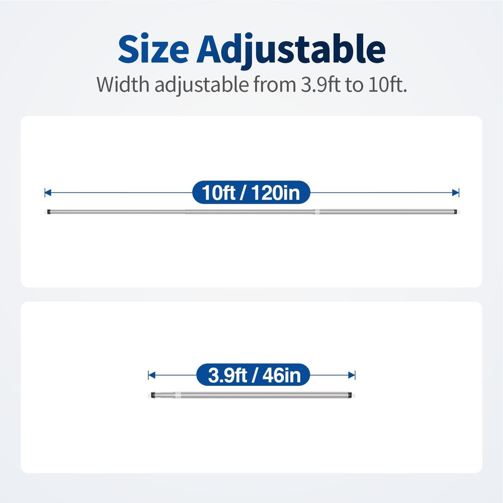 4-10ft Adjustable Crossbar Pipe and Drape for Backdrop Stand