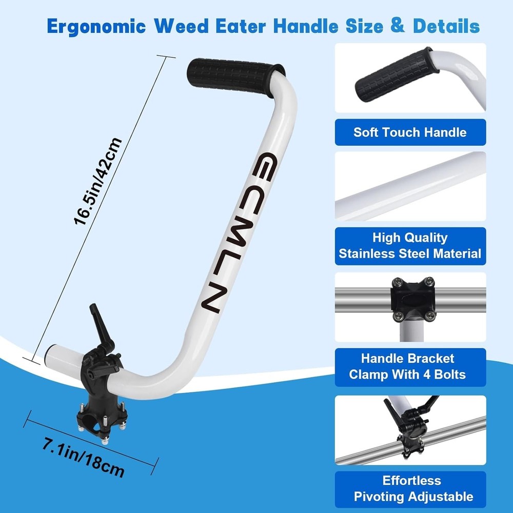 Upgraded Weed Eater Handle, Ergonomic String Trimmer Handle with Trimmer Shou...