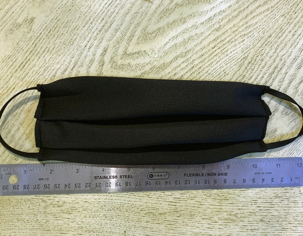 Reusable Rectangular Adjustable Washable Black Face Mask - Free USA Shipping