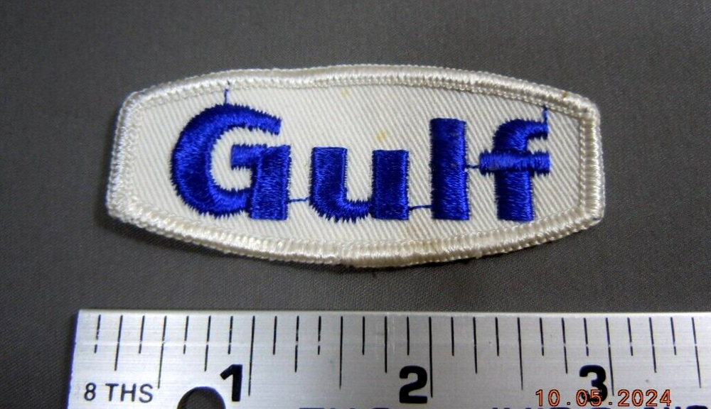GULF Fuel Embroidered Sew-On Uniform-Jacket Patch 3"