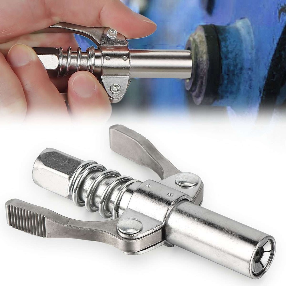 High Pressure Grease Gun Coupler Tip Quick Release Lock Oil Injection Nozzle Kit