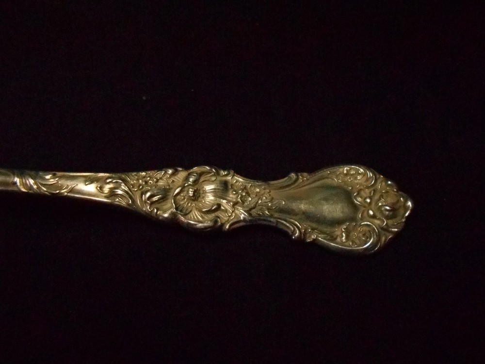 Vintage 1835 R. Wallace Triple Silver Sectional Serving Spoon Floral Pattern