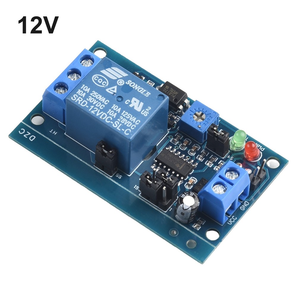 12V DC Delay Relay Switch with Time Adjustment and Protection Features