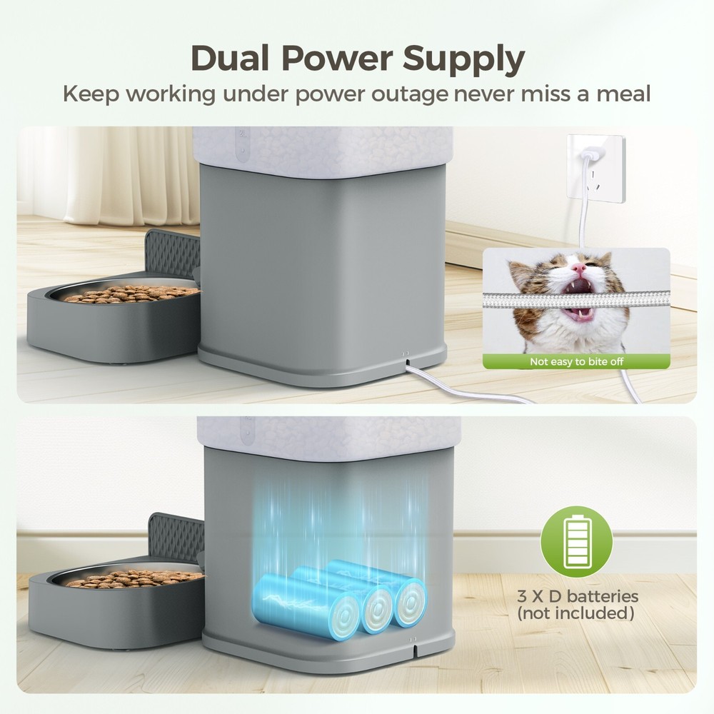 Multiple Pets Cat Litter Box Robot Two-Hole Automatic feeder Smart APP Control