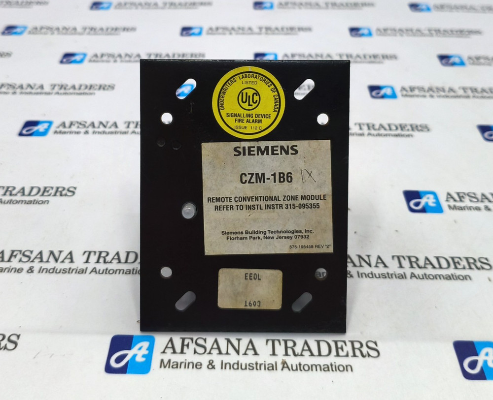 SIEMENS CERBERUS PYROTRONICS CZM-1B6 REMOTE CONVENTIONAL ZONE MODULE