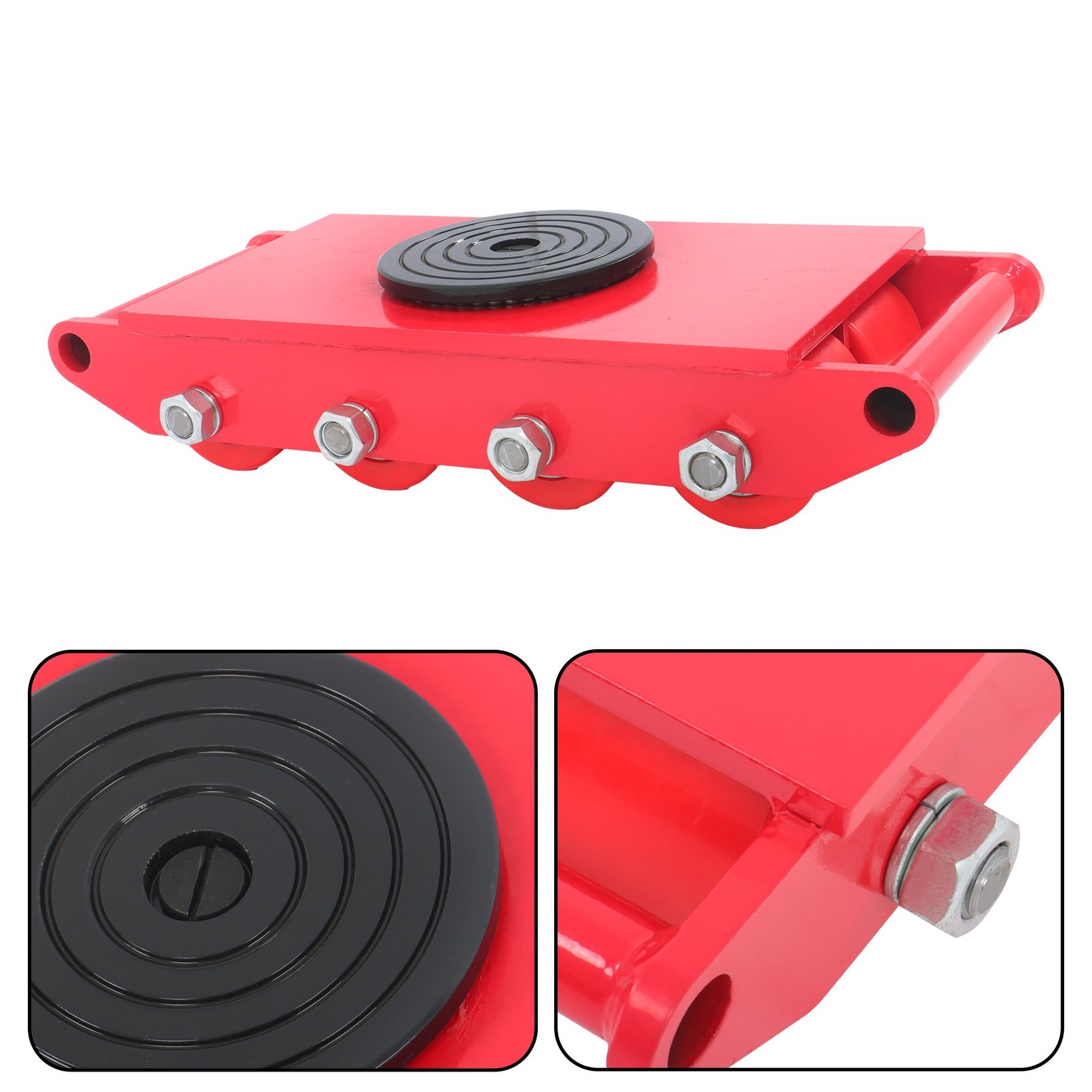 Heavy Duty 360° 12T 26400Lbs Machinery Mover Machine Dolly Skate Roller Trolley