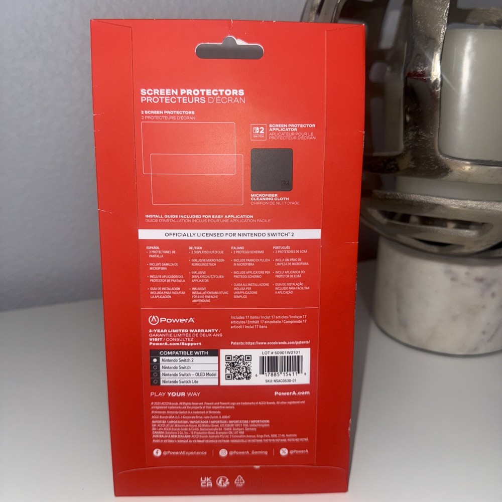 PowerA Screen Protector for Nintendo Switch 2 Pack Of Two