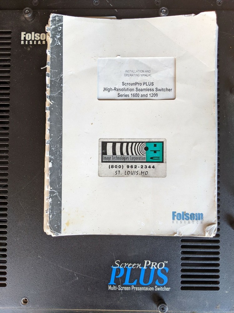 Folsom Research Barco Screen Pro Plus Multi-Screen Presentation Switcher + Board