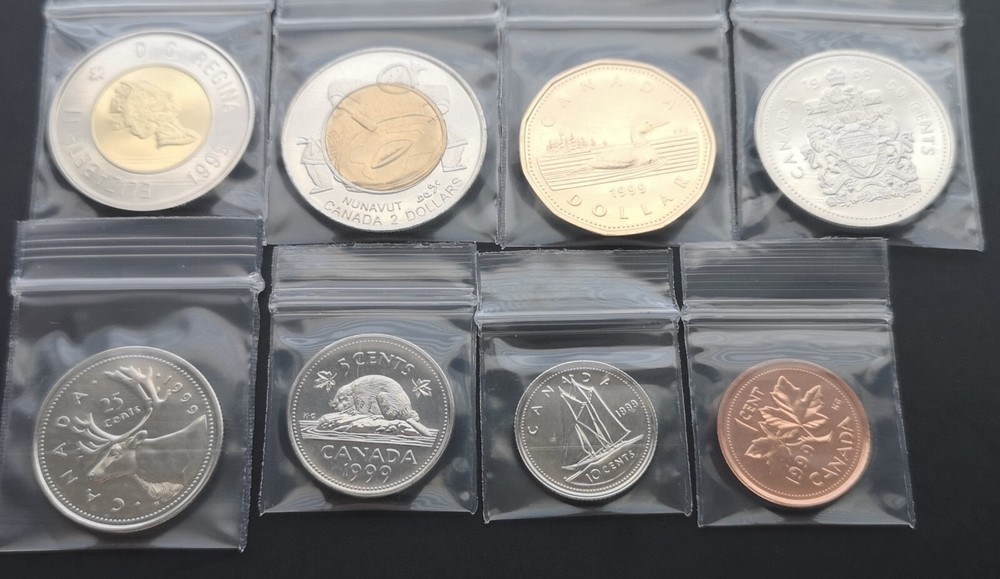 ***CANADA 1999 COMPLETE UNCIRCULATED COINS SET ***