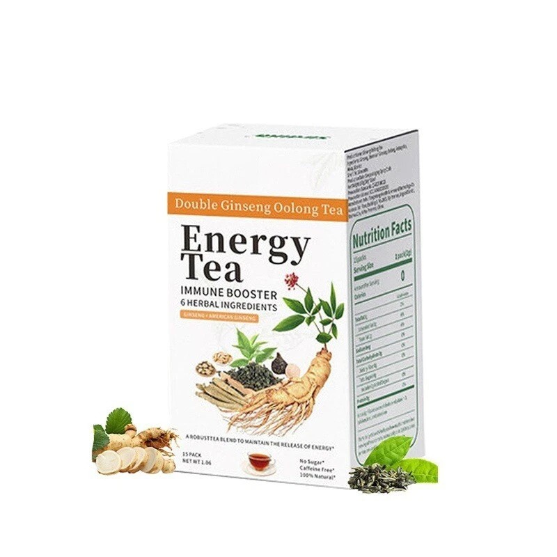 Energy Tea Immune Booster Ginseng Oolong Tea, Kidney Liver Tea For Women & Men