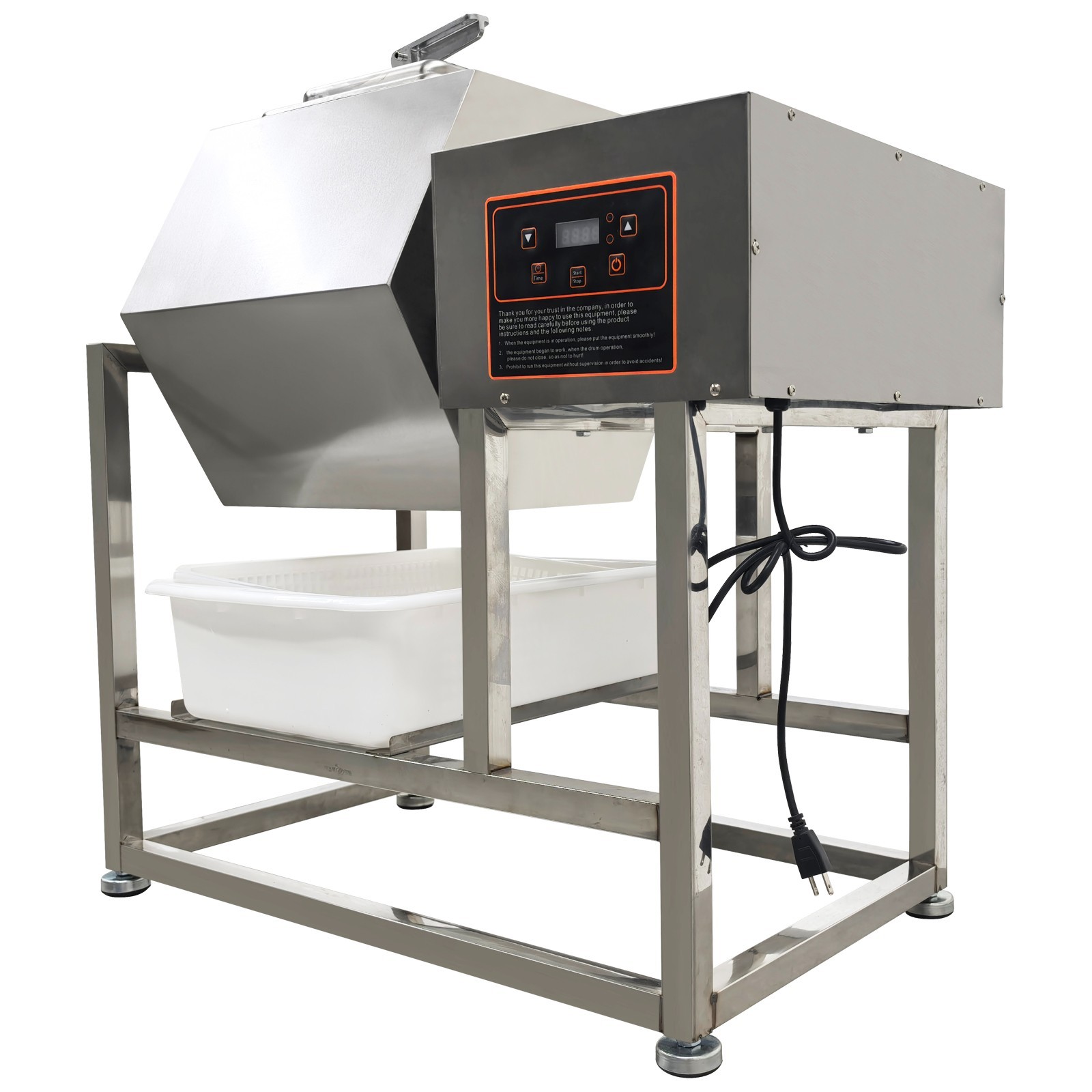 70L Commercial Meat Tumbler Marinator Machine Stainless Steel Electric Food Mari