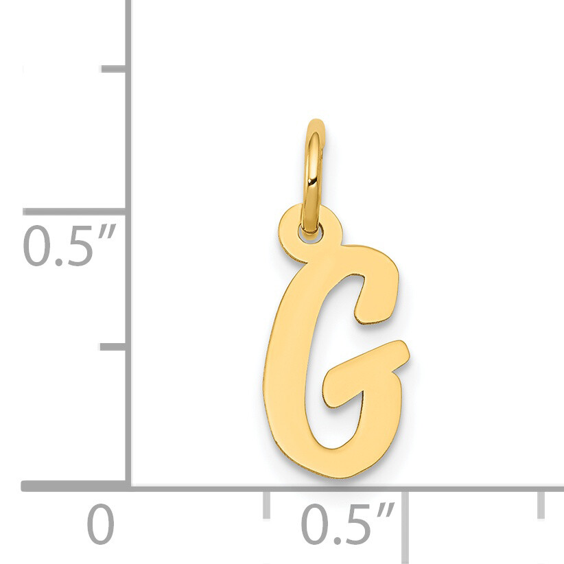 14k Small Script Letter G Initial Charm YC658G