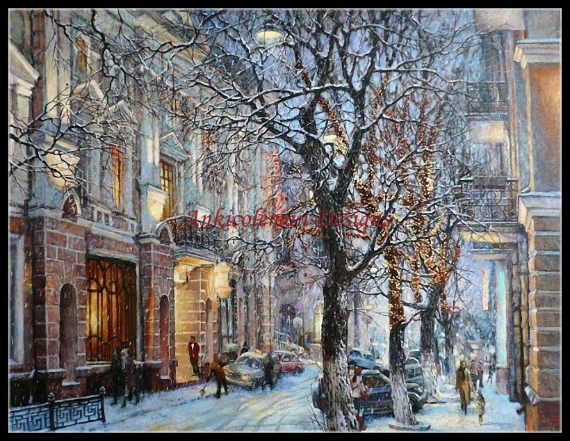 Chart Needlework Crafts DIY - Counted Cross Stitch Patterns - The Winter City