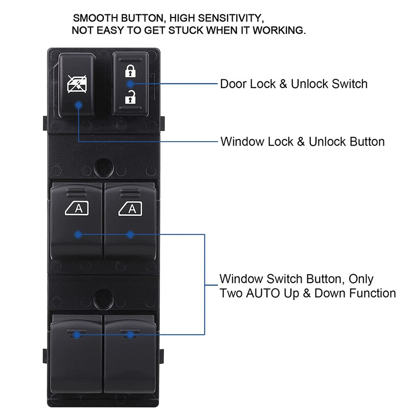 Power Window Switch Control Button for 2007-2012 Nissan Altima 25401-ZN50C 2AUTO