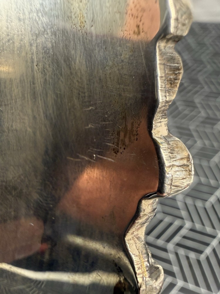 Vintage Silver Tone Grapevine Bowl - NOT SILVER -