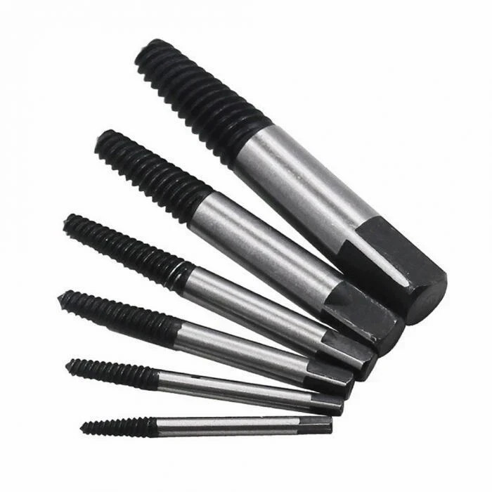 6Pcs Screw Extractor Set Hex Head Multi-Spline Easy Out Bolt Extractor Sets