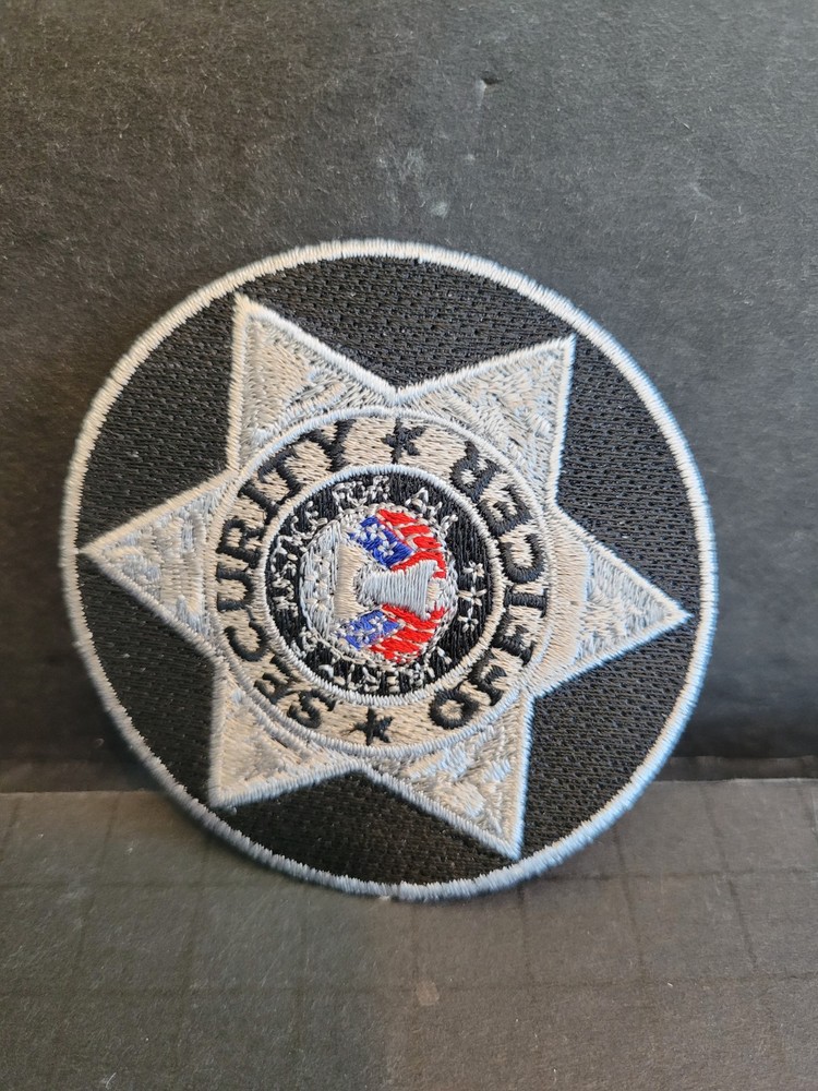 Round Security Officer Patch - Silver
