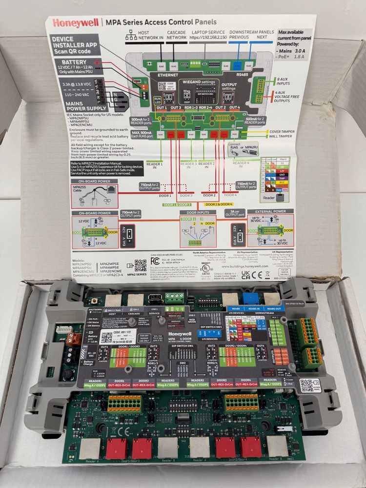 HONEYWELL MPA2C3-4 MAXPRO ACCESS MPA2 CONTROL PANEL 4 DOOR