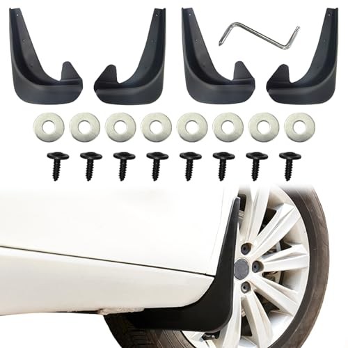4PCS Car Mud Flaps, Black Mud Flaps Splash Guards, Front Rear Mud Flaps Splash