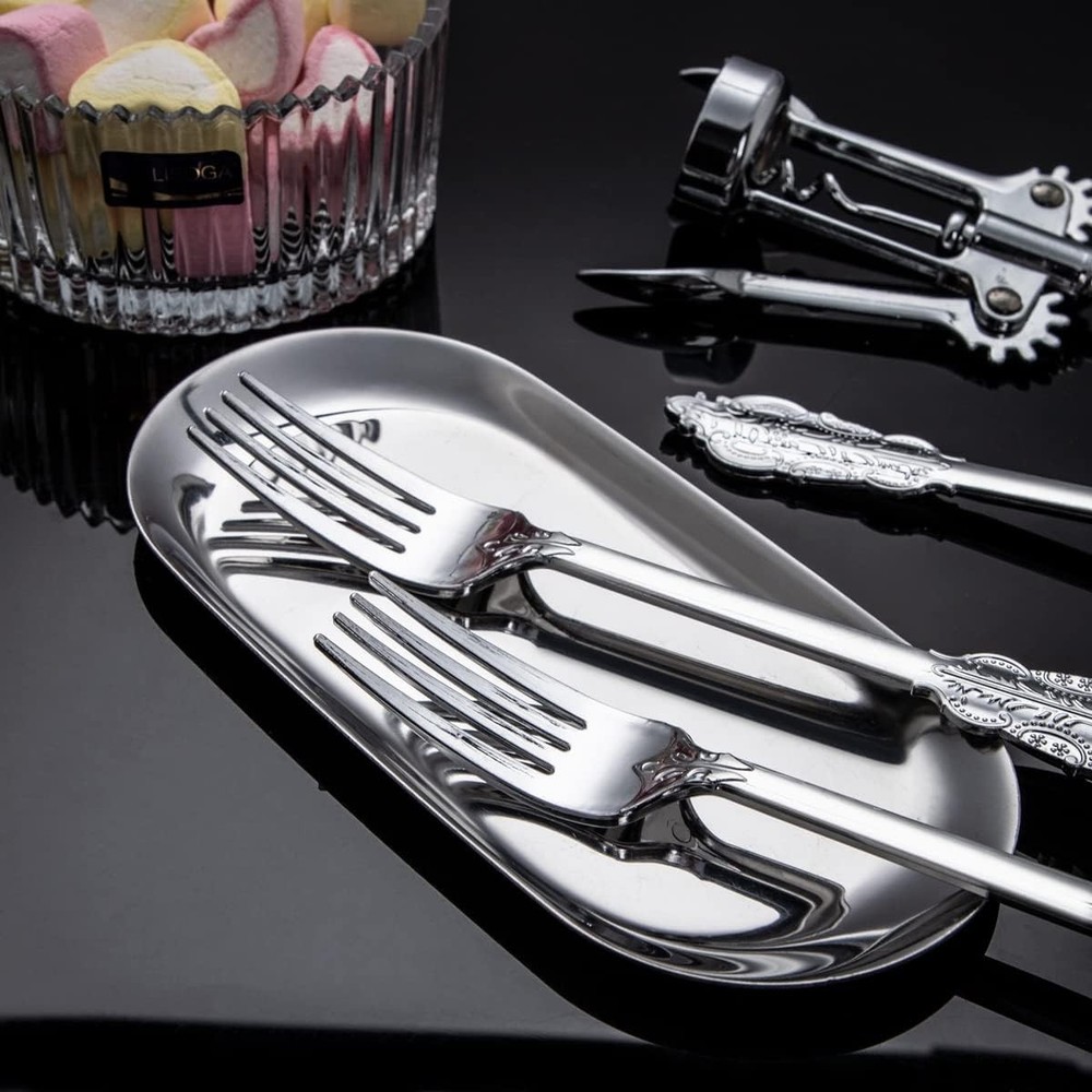 WDF 200 Pieces Silver Plastic Silverware Disposable - - 200PCS