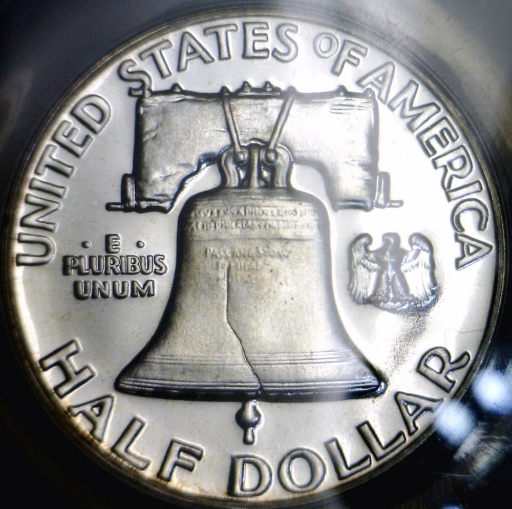 1953 ERROR ANACS PR66 Struck Thru Thread SILVER Franklin Half GEM PROOF Coin