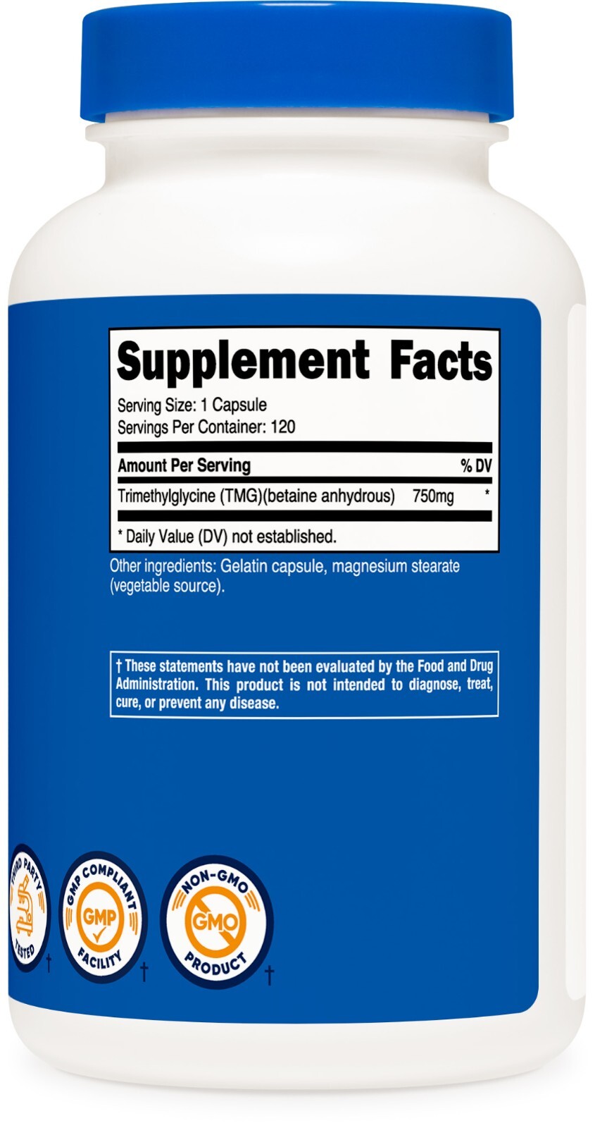 Nutricost TMG 750mg - 120 Capsules