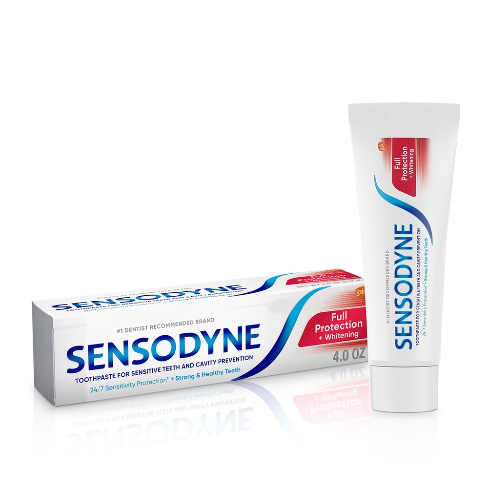 Toothpaste for Sensitive Teeth and Cavity Prevention, Maximum Strength, Full ...
