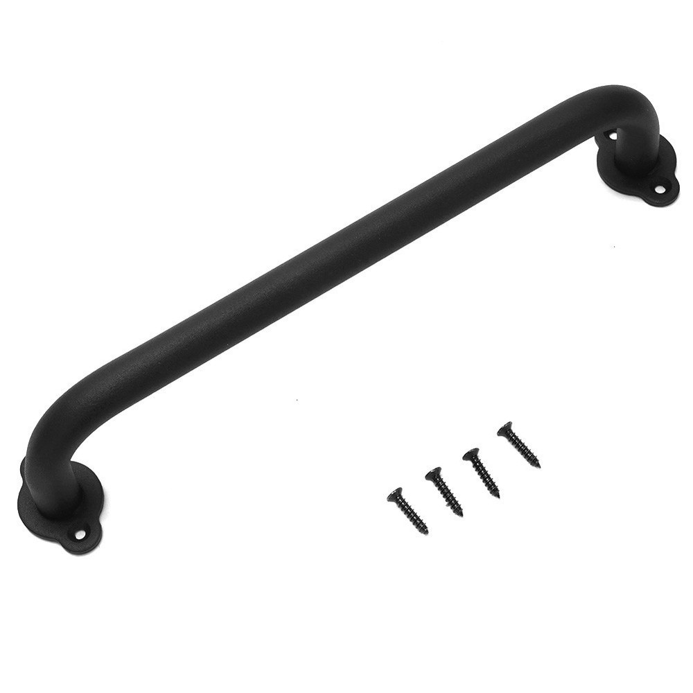 Sliding Barn Door Pull Flush Handle Gate Hardware Set Matte Black Carbon steel