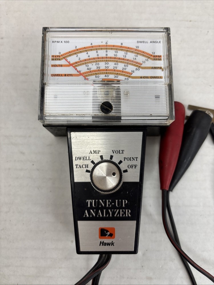 Vintage Hawk Tune-up Analyzer Hand Held Engine Diagnostic Tool. Untested.
