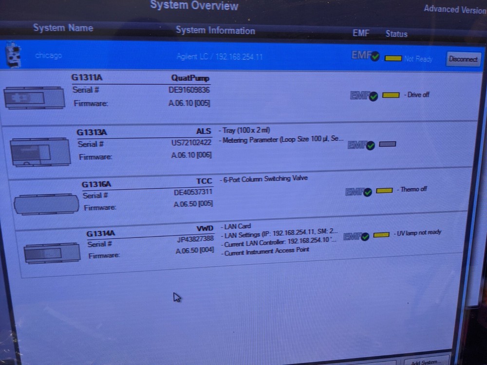 Agilent 1100 HPLC System Complete, tested and methods