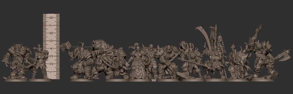 Bite the Bullet Fantasy Miniature Bundle Orc Adventurers 12 models