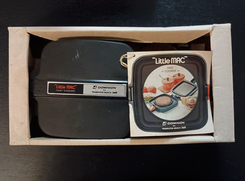 Vintage LITTLE MAC 60 Second Burger Maker Machine Fast Cooker**Untested**