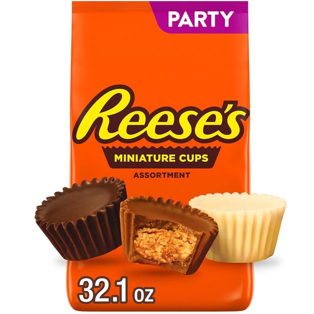 Miniatures Assorted Peanut Butter Cups Candy Party Pack 32.1 oz Shareable