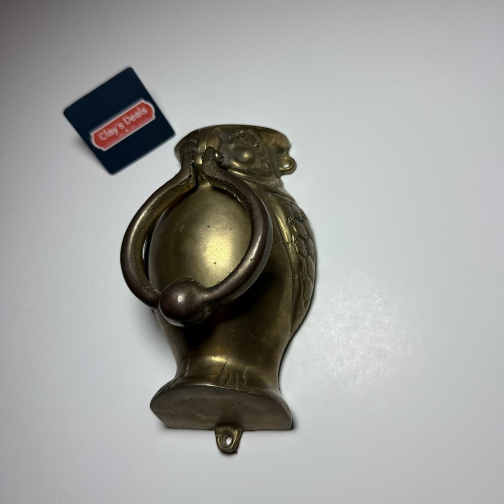 Vintage Solid Brass Owl Door Knocker – Mid Century Hardware