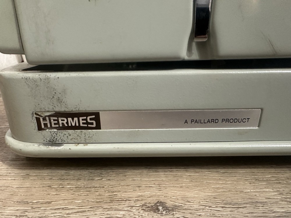 Hermes 3000 Portable Typewriter With Case Seafoam Green