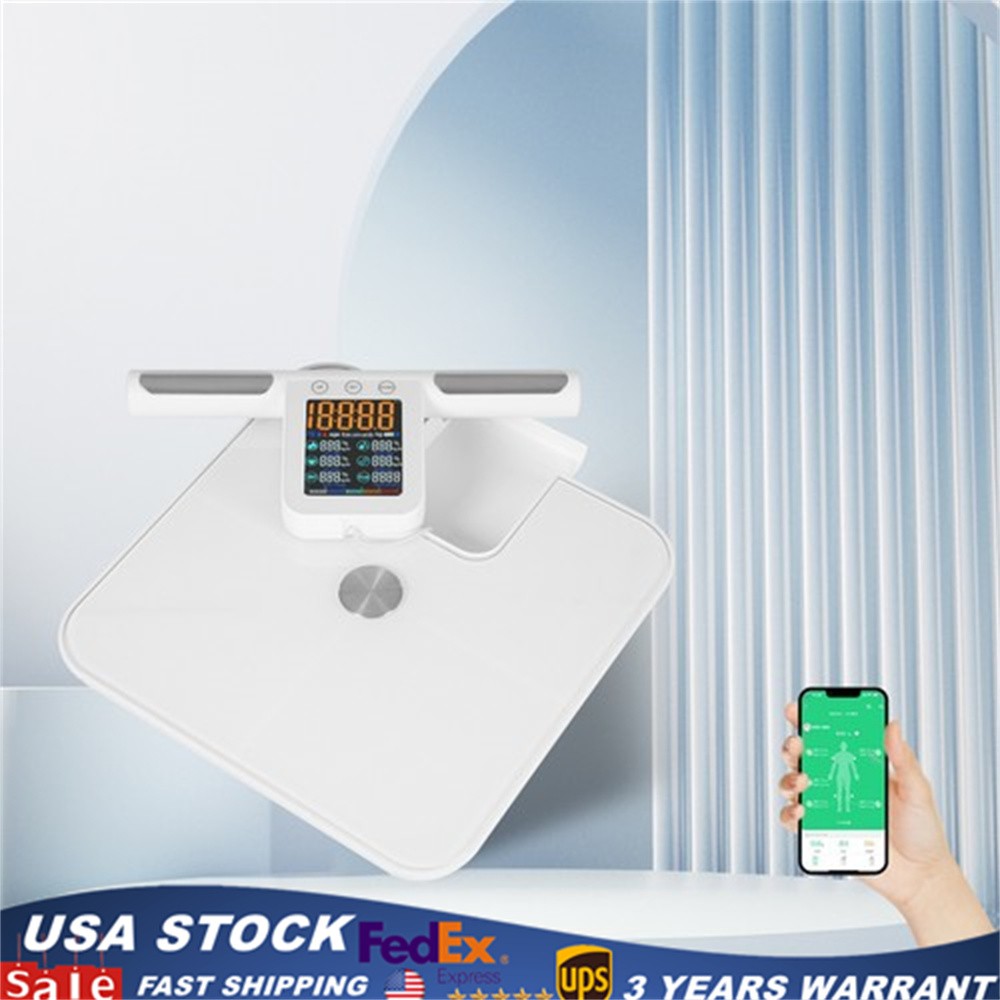 8 Electrode Smart Body Fat Scale Full Body Composition Analyzer with Report LCD